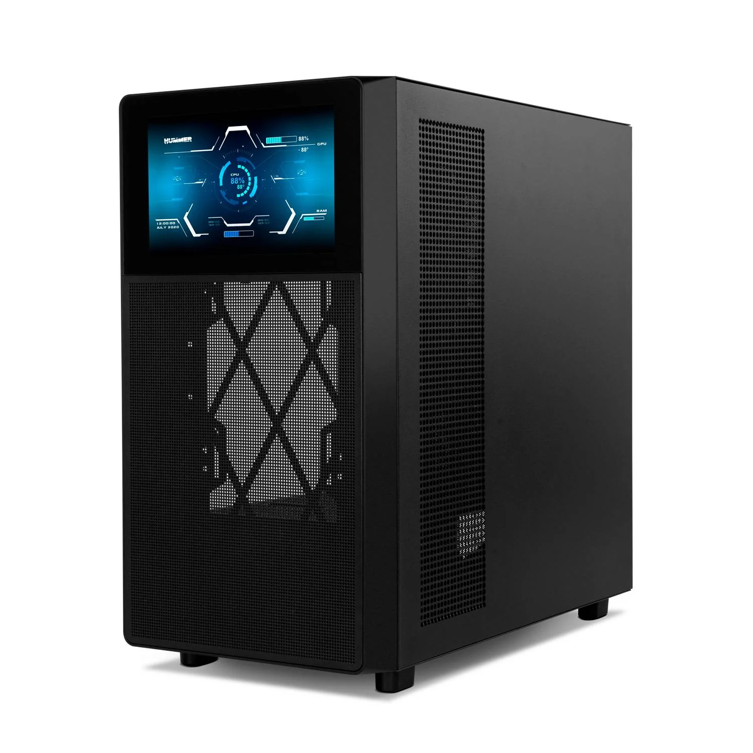 Caixa PC Nox Hummer BIOS Mid Tower com Ecrã LCD 8" Integrado - Imagem 2