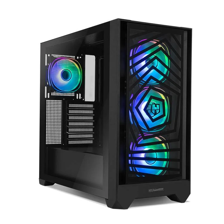 Caixa para PC Nox Hummer Plasma Mid Tower ARGB Vidro Temperado ATX - Imagem 3