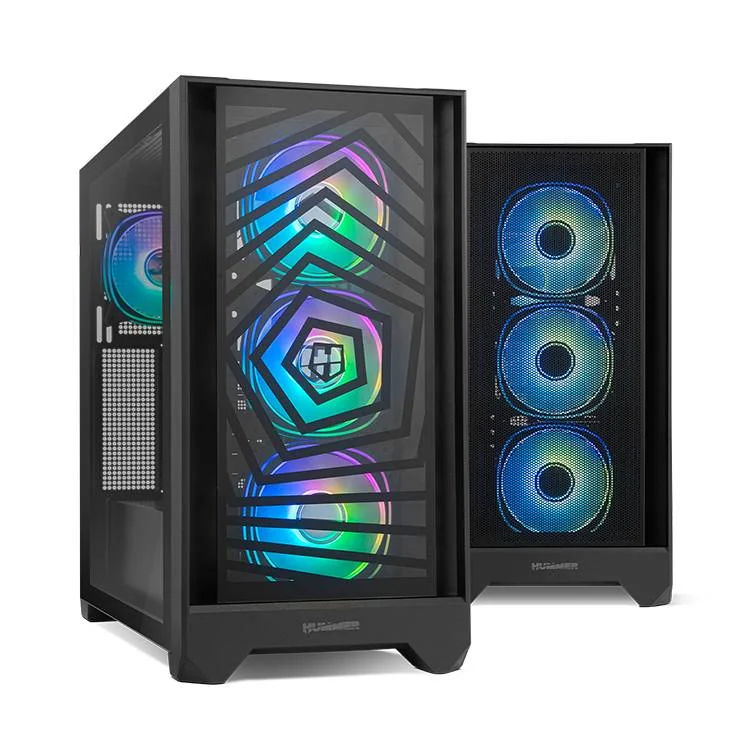 Caixa para PC Nox Hummer Plasma Mid Tower ARGB Vidro Temperado ATX - Imagem 1