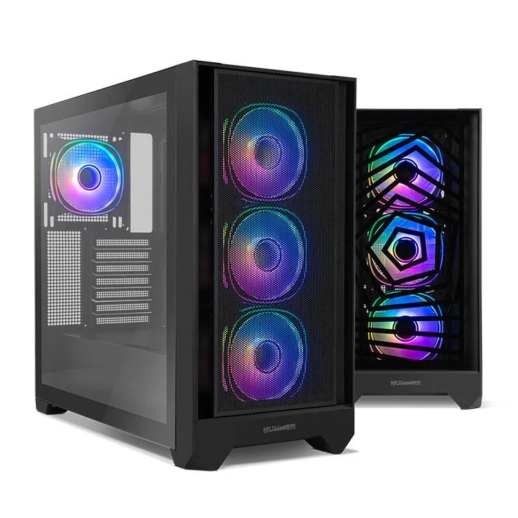 Caixa para PC Nox Hummer Plasma Mid Tower ARGB Vidro Temperado ATX - Imagem 2