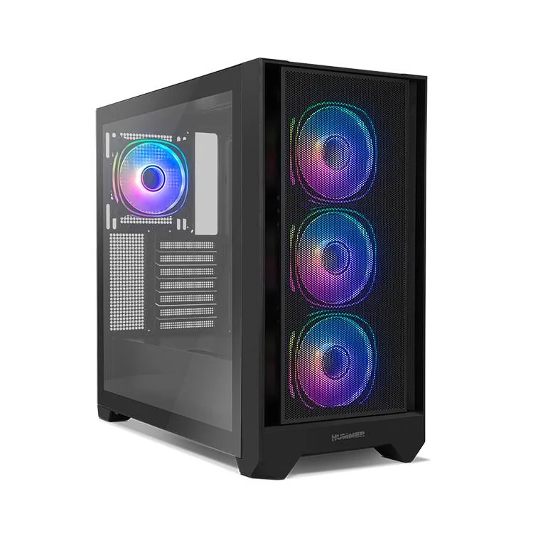 Caixa para PC Nox Hummer Plasma Mid Tower ARGB Vidro Temperado ATX - Imagem 4