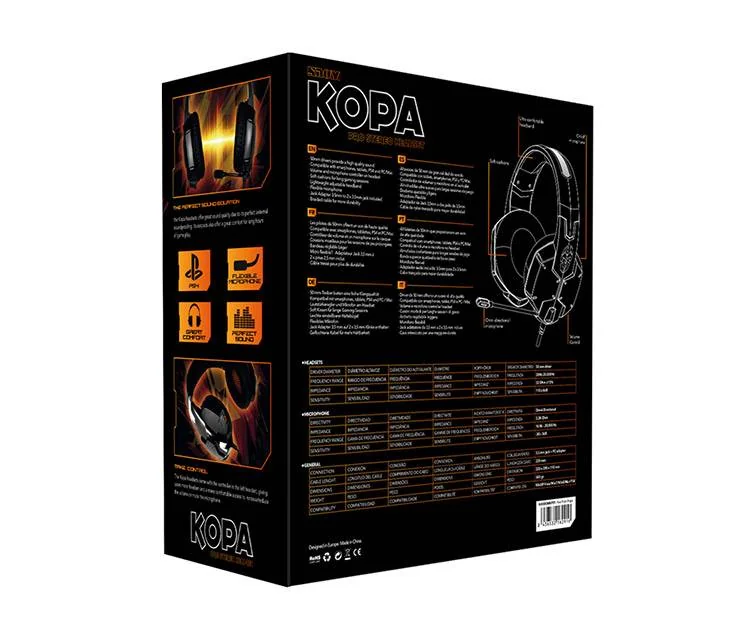 Auscultadores Gaming Krom Kopa Stereo com Microfone (PC / PS4) - Imagem 2
