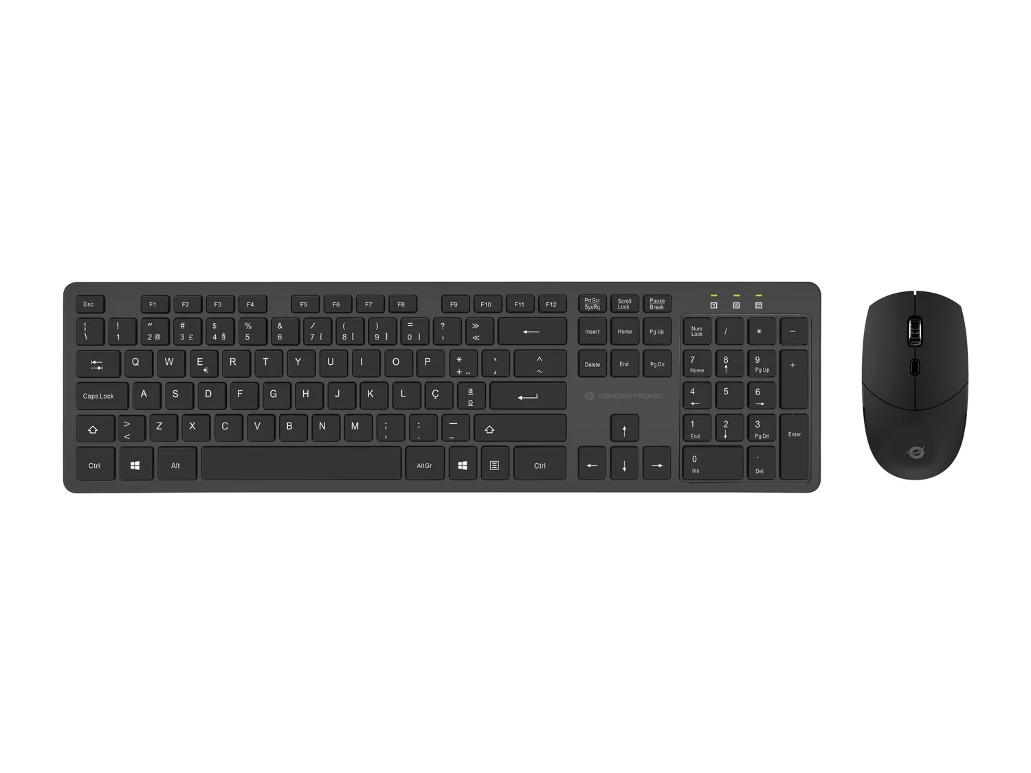 Teclado e Rato Wireless Conceptronic ORAZIO Layout PT Preto - Imagem 1