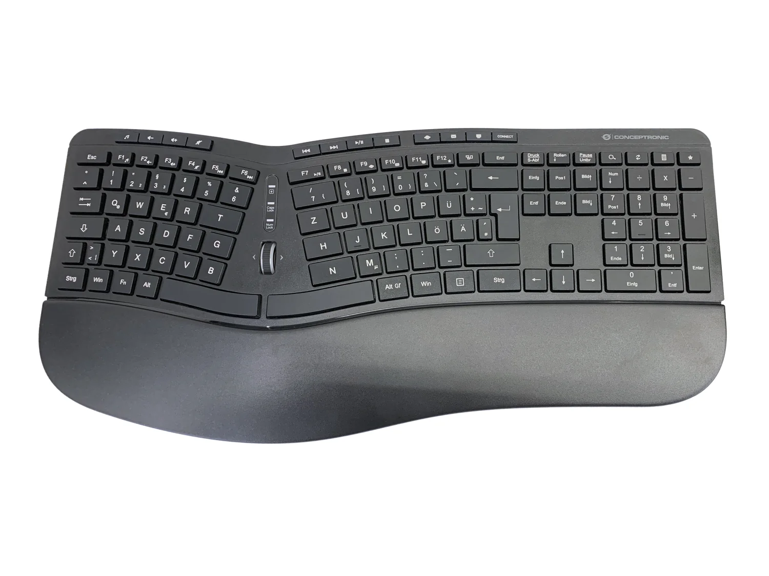 Conjunto de Teclado e Rato Sem Fios Ergonómico Conceptronic ORAZIO02DE QWERTZ (Alemão) 1600 DPI Preto - Imagem 2