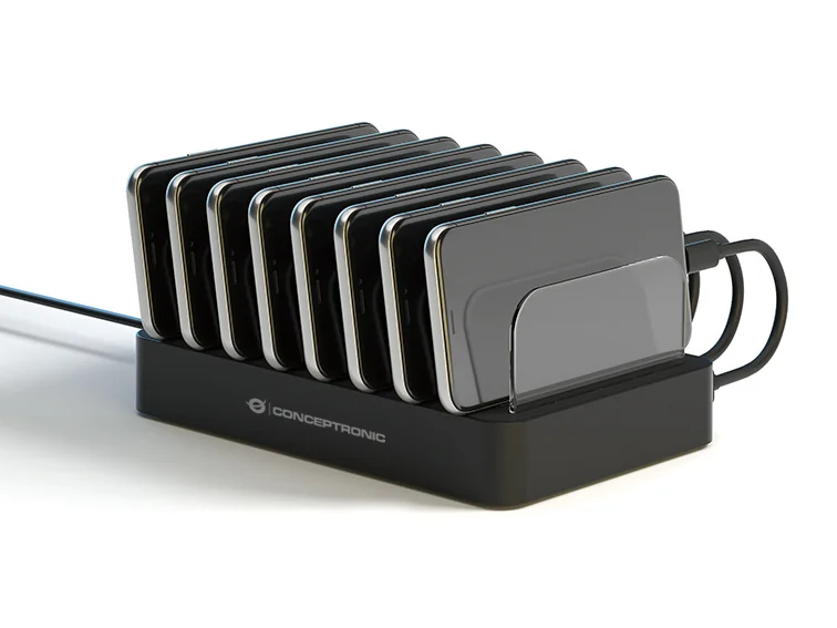 Estação de Carregamento USB Conceptronic OZUL 8 Portas 75W PD - Imagem 2