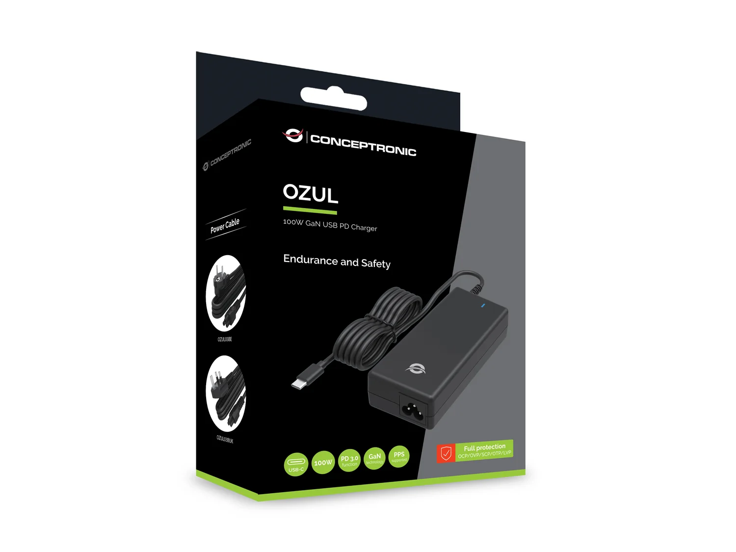 Carregador USB-C de Secretária Conceptronic OZUL03BE 100W GaN com Power Delivery 3.0 - Imagem 4