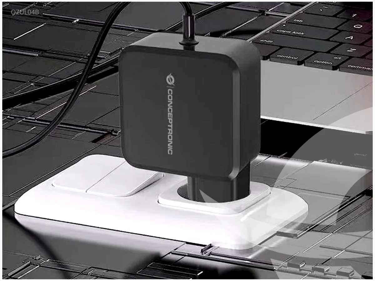 Carregador GaN USB-C Conceptronic Ozul 67W Power Delivery com Cabo USB-C Integrado - Imagem 6
