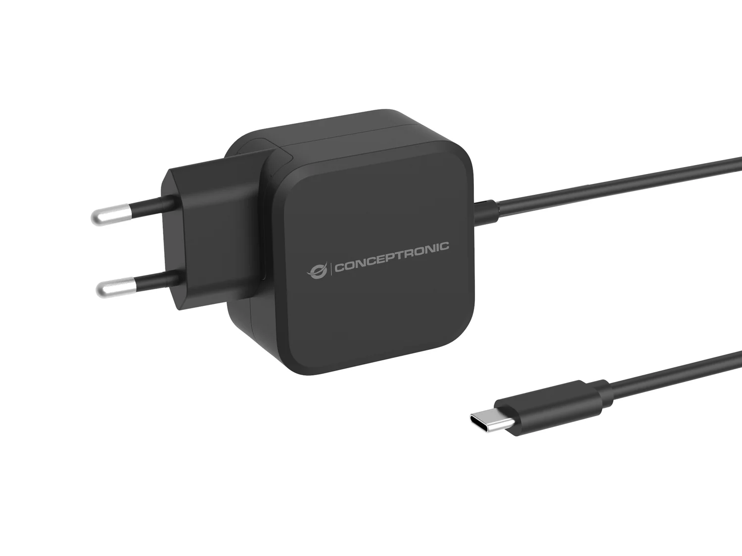 Carregador GaN USB-C Conceptronic Ozul 67W Power Delivery com Cabo USB-C Integrado - Imagem 2