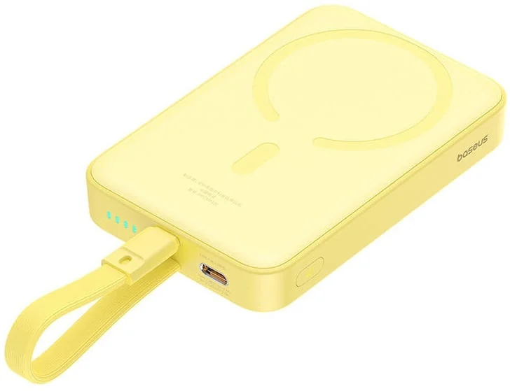 Power Bank Baseus Magnetic Mini iP 10000mAh 20W Amarelo - Imagem 4