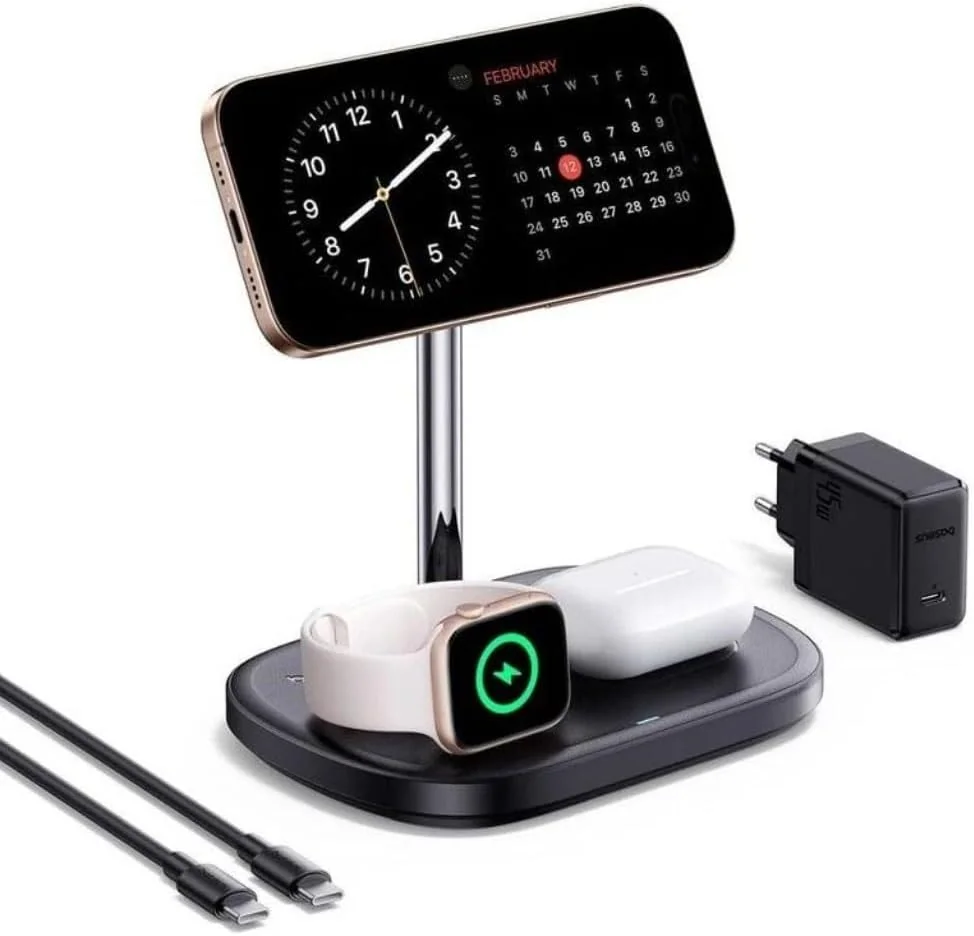 Carregador wireless Baseus EnerFill FS41 3-em-1 22.5W com refrigeração TEC - Imagem 2
