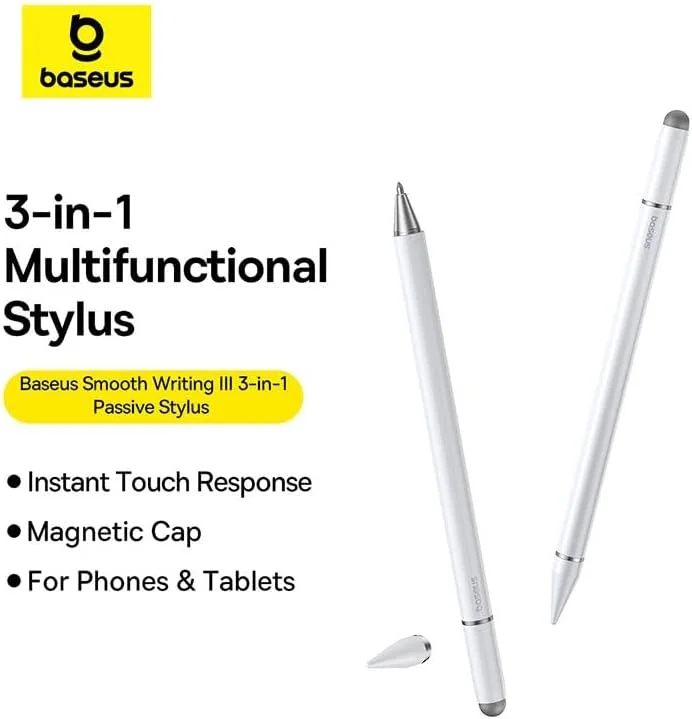Caneta stylus Baseus Smooth Writing III passiva 3-em-1 para tablets - Imagem 8