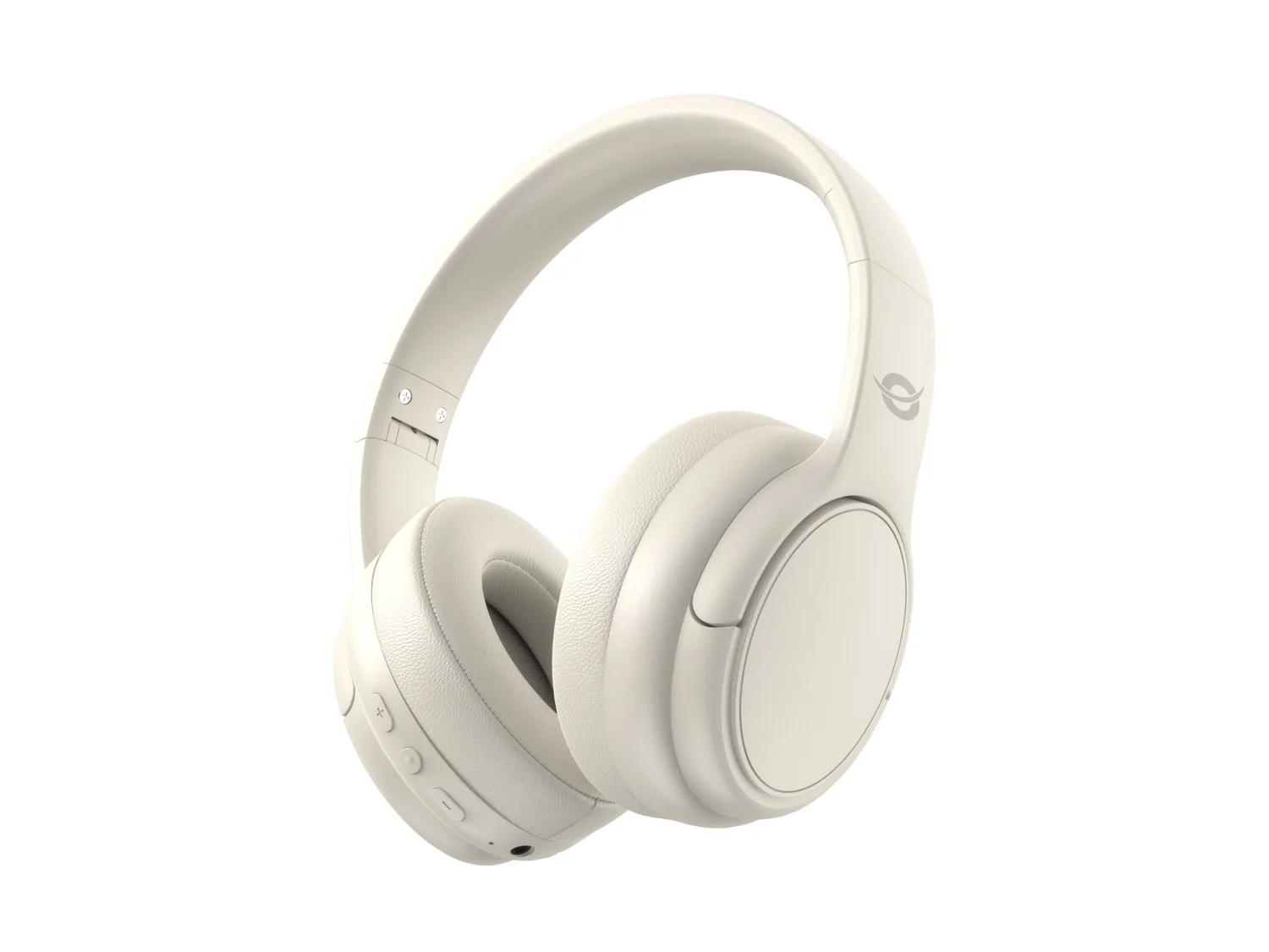 Auscultadores Conceptronic PARRIS03C Bluetooth 5.4 Jack 3.5mm Bateria até 30h Dobráveis Creme