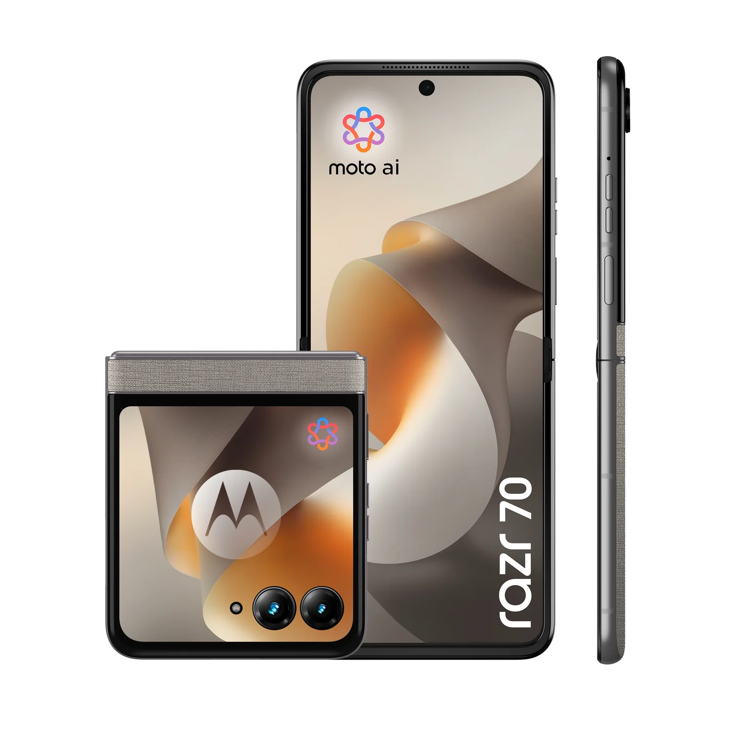 Smartphone Motorola Razr 70 5G Dobrável 6,9" AMOLED 8GB 256GB Hematite - Imagem 3