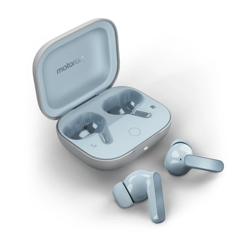Auriculares Motorola Moto Buds Bluetooth 5.3 ANC Dolby Atmos Azul Glacier Autonomia até 42h