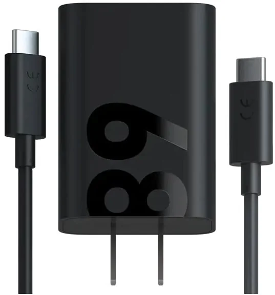 Carregador Motorola TurboPower 68W USB-C GaN com Cabo USB-C Universal Preto - Imagem 1