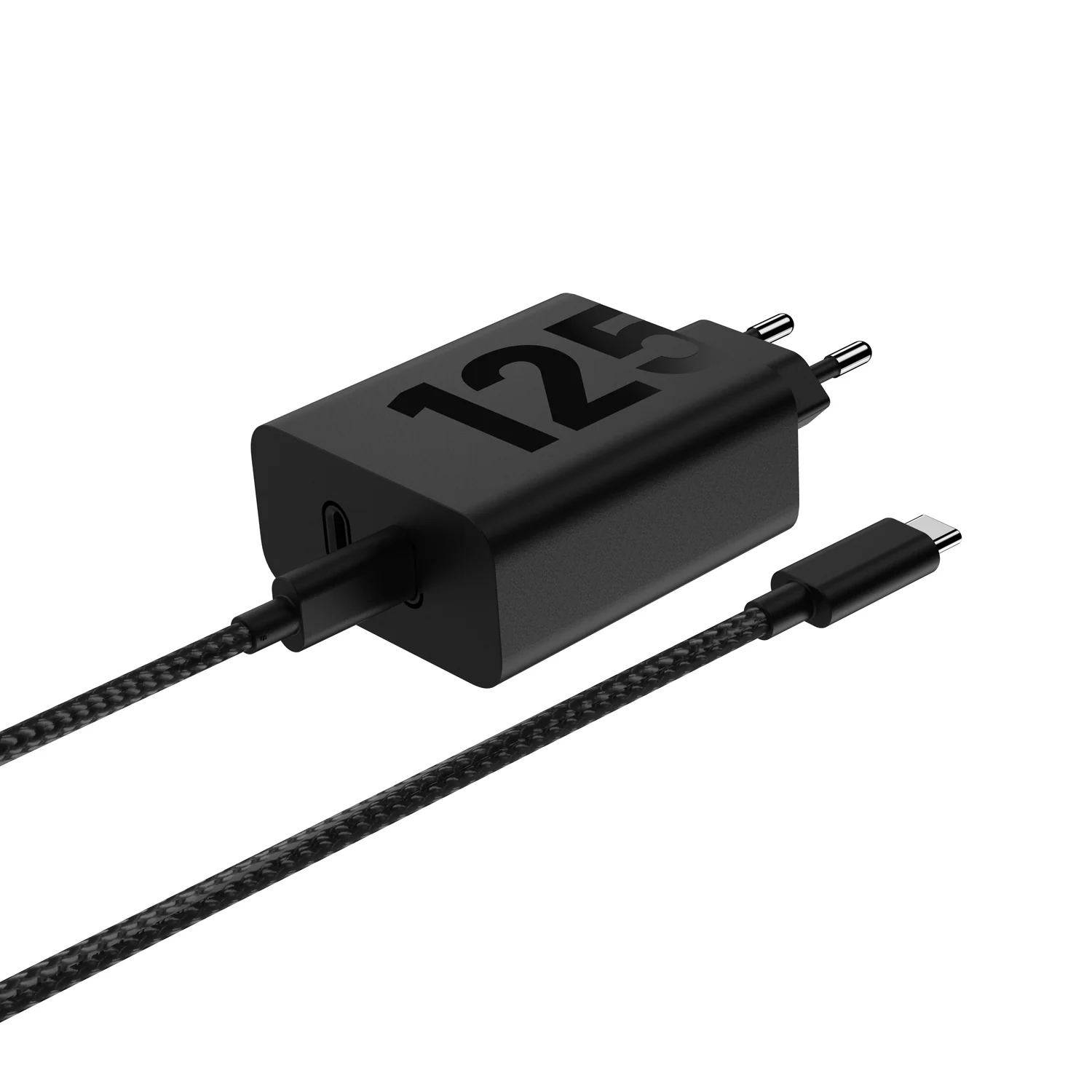 Carregador Motorola TurboPower 125W Dual USB-C GaN Preto