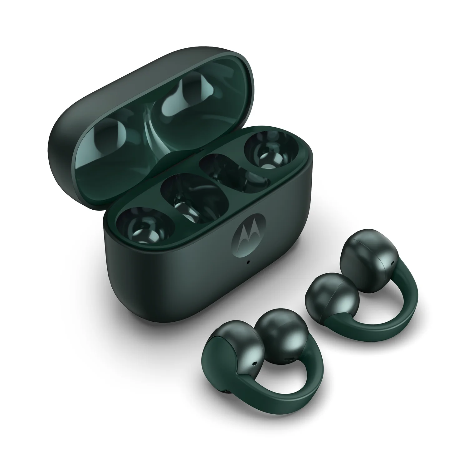 Auriculares Bluetooth Motorola Moto Buds Loop ANC Dolby Atmos Carregamento Wireless Verde - Imagem 2