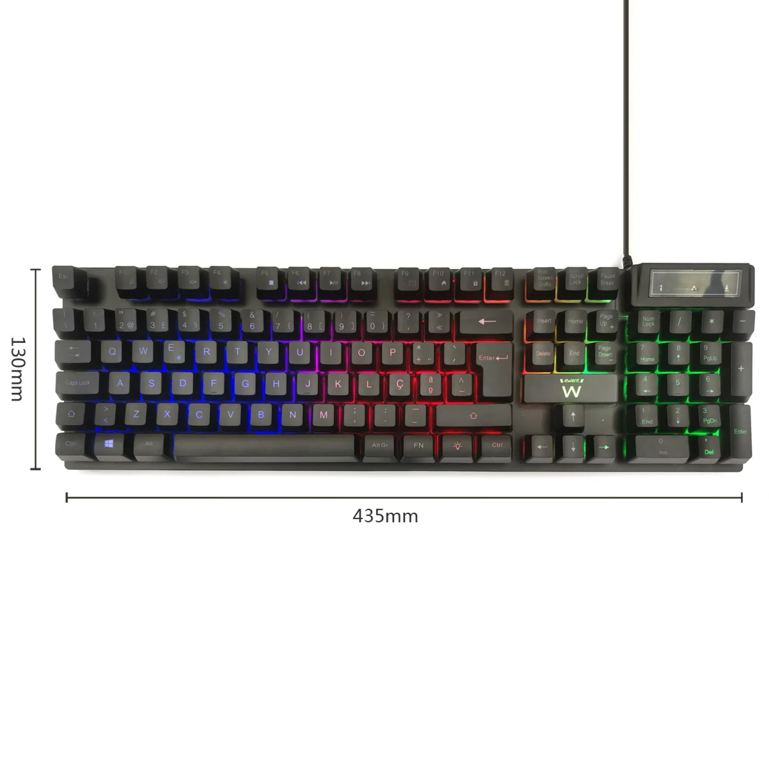 Teclado gaming com fios Ewent PL3319 USB QWERTY português retroiluminado RGB - Imagem 3