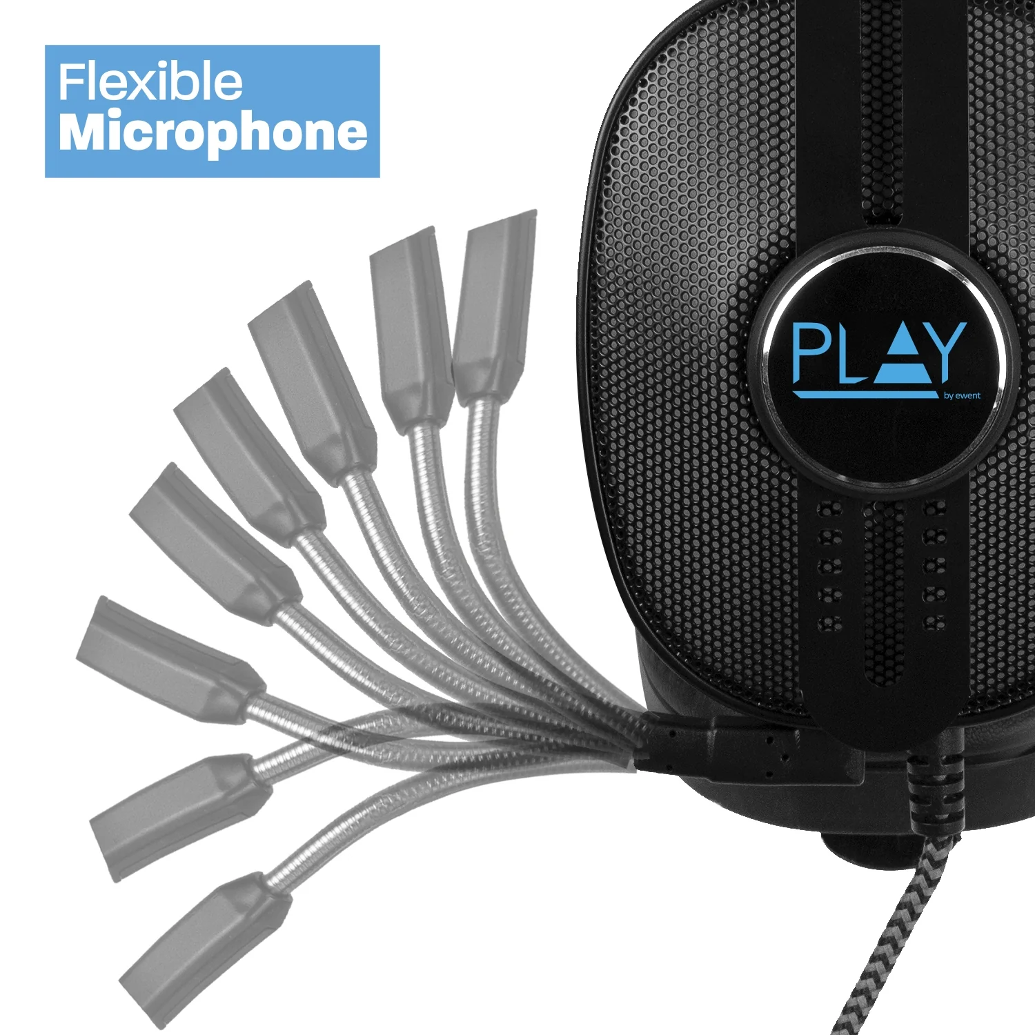 Auscultadores Gaming Ewent Play PL3321 com Fio RGB Microfone Boom PC PS4 Xbox - Imagem 2