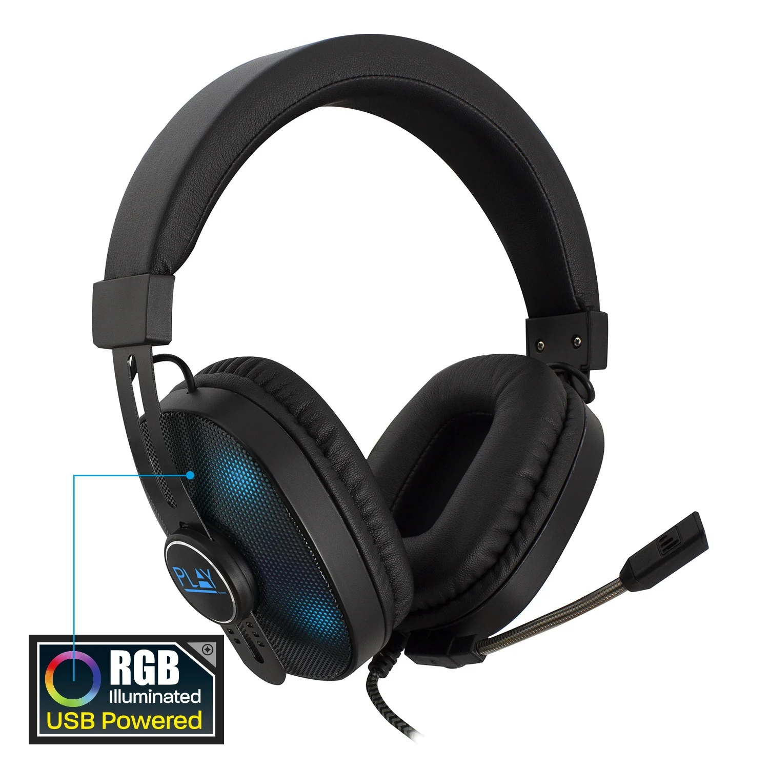 Auscultadores Gaming Ewent Play PL3321 com Fio RGB Microfone Boom PC PS4 Xbox - Imagem 8