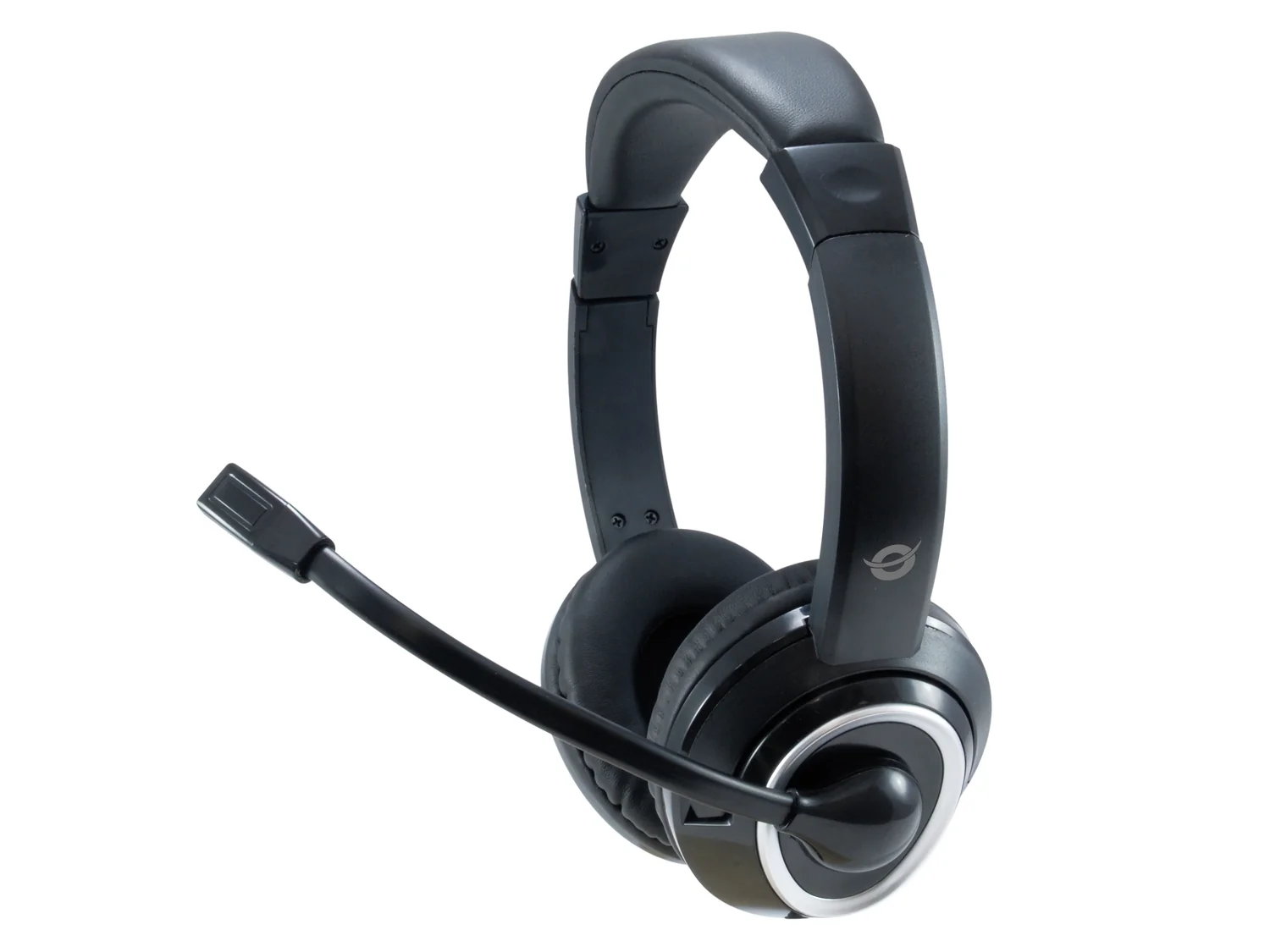 Auscultadores USB Conceptronic POLONA com Microfone Boom e Controlo de Volume - Preto - Imagem 1