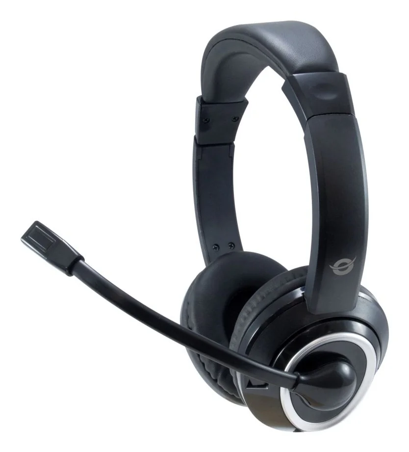 Auscultadores gaming com fios Conceptronic Polona estéreo microfone embutido preto - Imagem 3