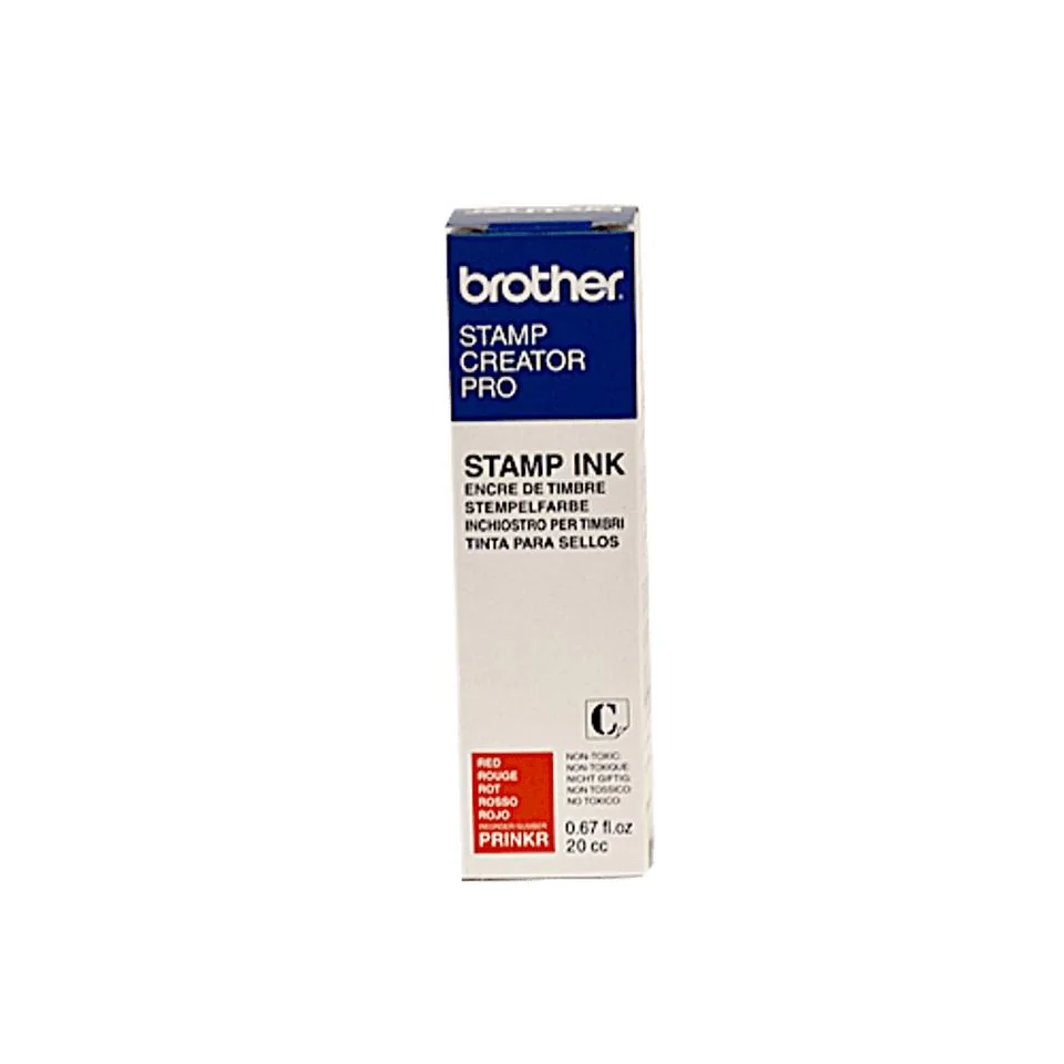 Tinta de recarga Brother PRINK-R vermelha 20cc para carimbos SC-2000 - Imagem 1
