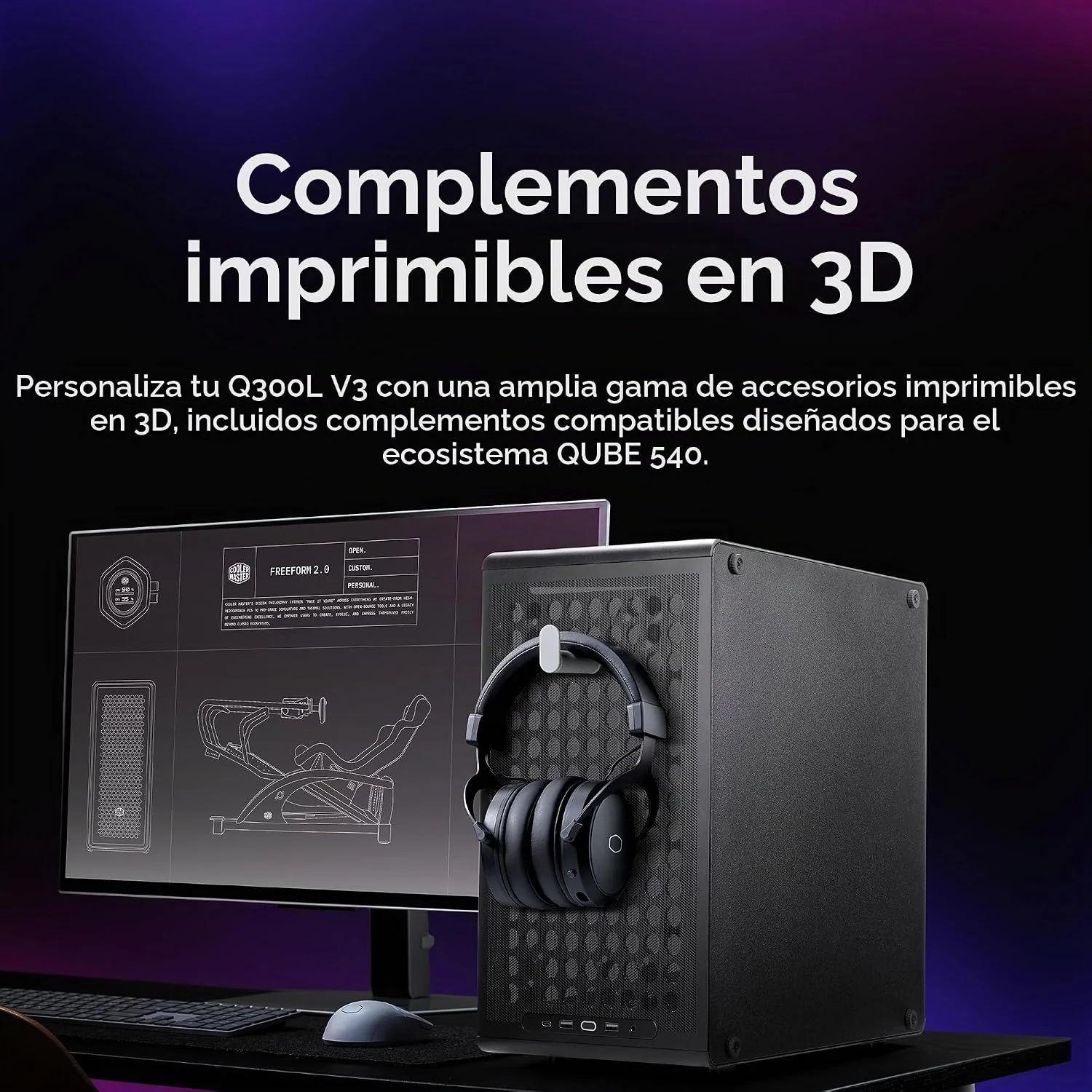 Caixa PC Cooler Master MasterBox Q300L V3 Preto - Imagem 4