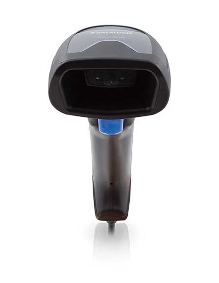 Leitor de códigos de barras Datalogic QuickScan QD2590 1D/2D USB com suporte preto