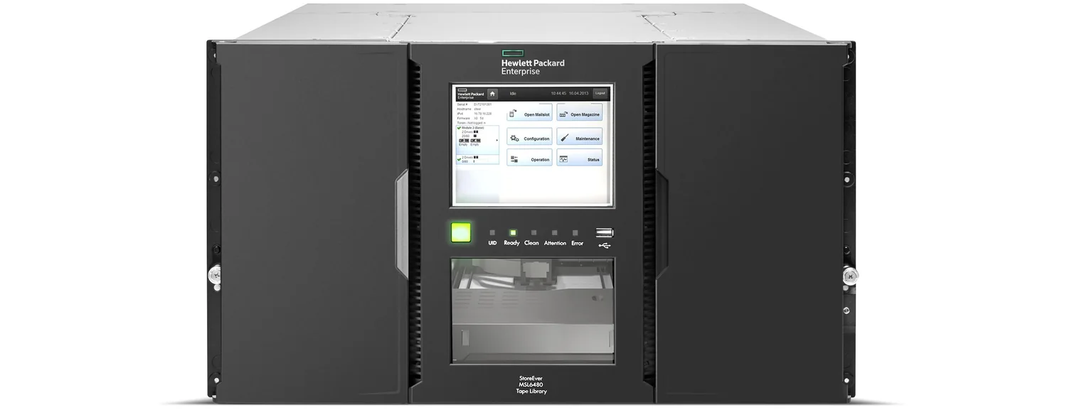 Biblioteca Tape HPE MSL6480 QU625A Scalable Base Module 80 Slots LTO Fibre Channel 6U - Imagem 1