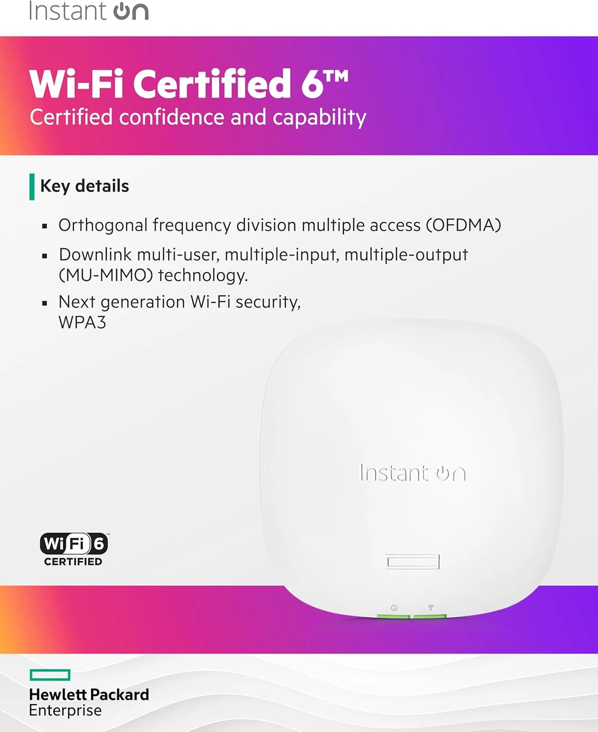Ponto de Acesso Wi-Fi 6 HPE Aruba Instant On AP22 Indoor 2x2 com BLE Integrado - Imagem 4