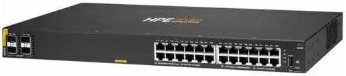 Switch de rede HPE Aruba CX 6000 24 portas 1G Class4 PoE com 4 portas SFP 1G 370W - Imagem 2