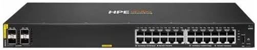 Switch de rede HPE Aruba CX 6000 24 portas 1G Class4 PoE com 4 portas SFP 1G 370W
