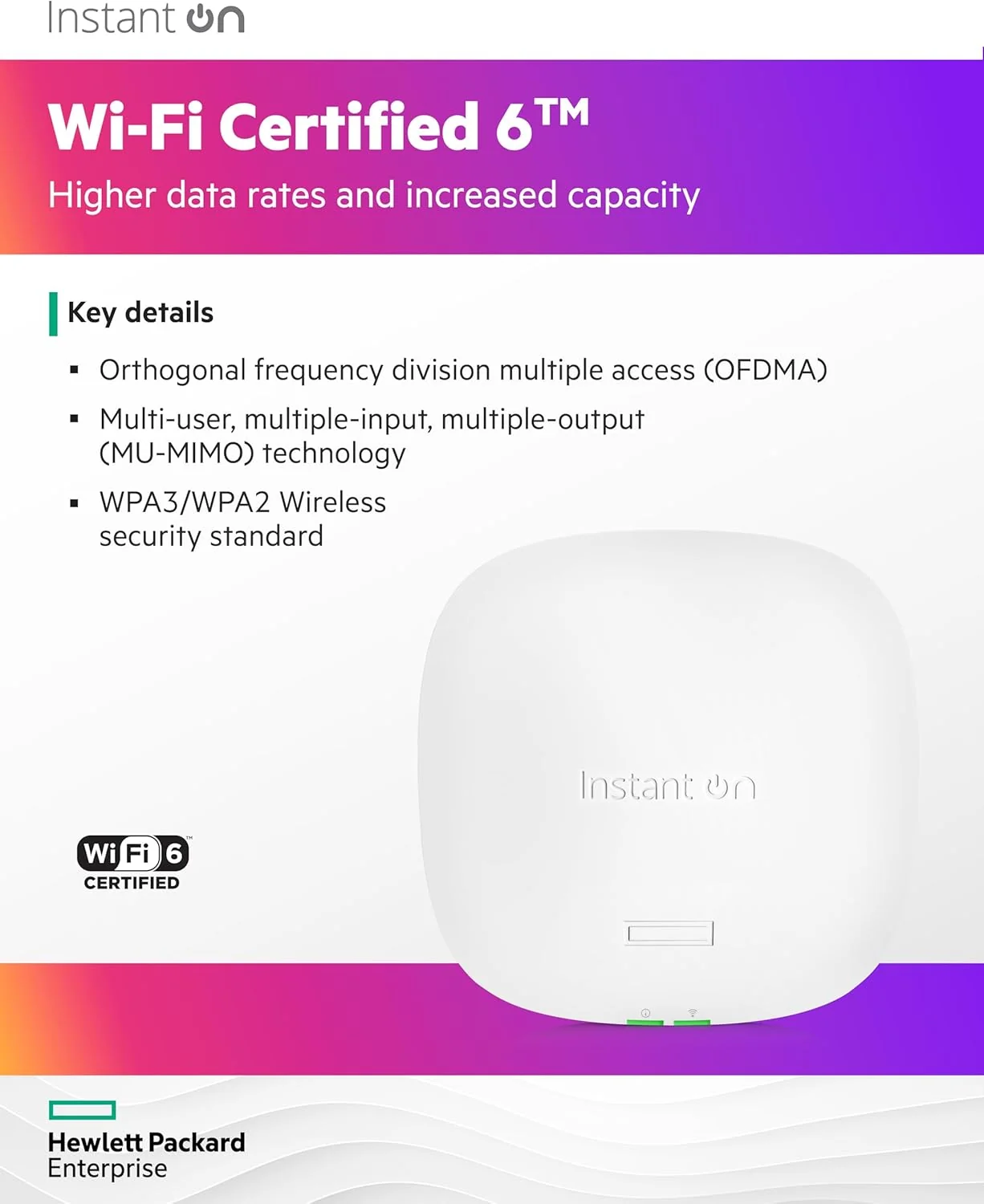 Access Point Wi-Fi 6 HPE Instant On AP25 4x4 interior alta densidade - Imagem 5
