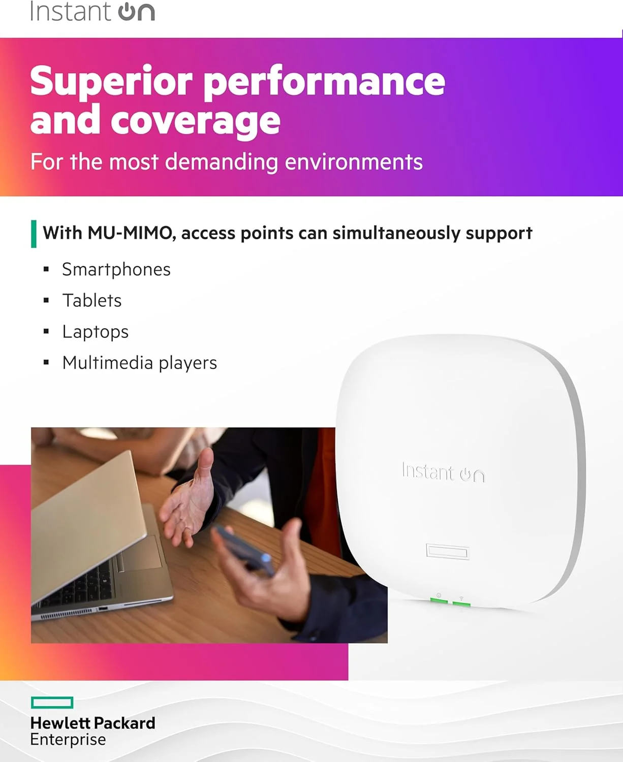 Access Point Wi-Fi 6 HPE Instant On AP25 4x4 interior alta densidade - Imagem 6