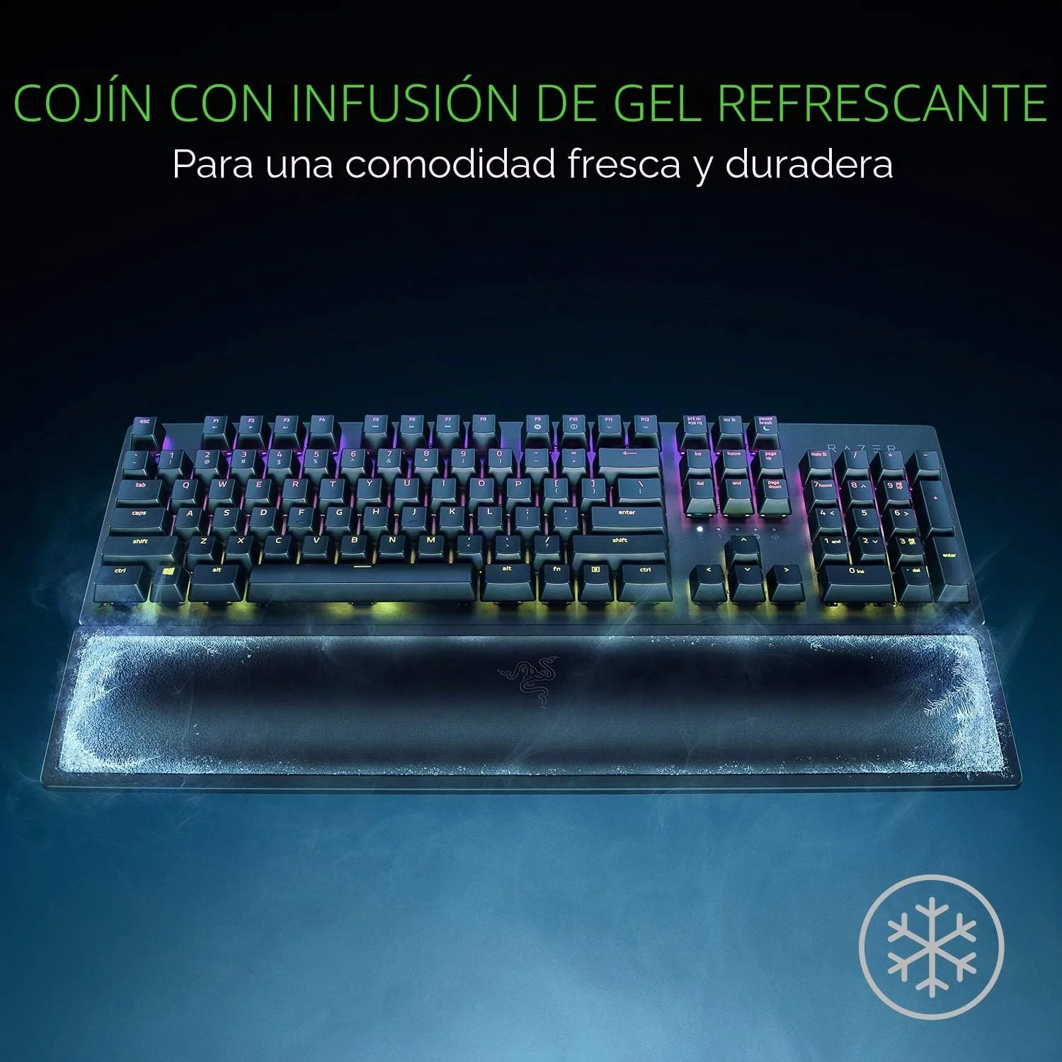 Apoio de Pulso para Teclado Razer Wrist Rest Pro com Gel de Refrescamento Preto - Imagem 2