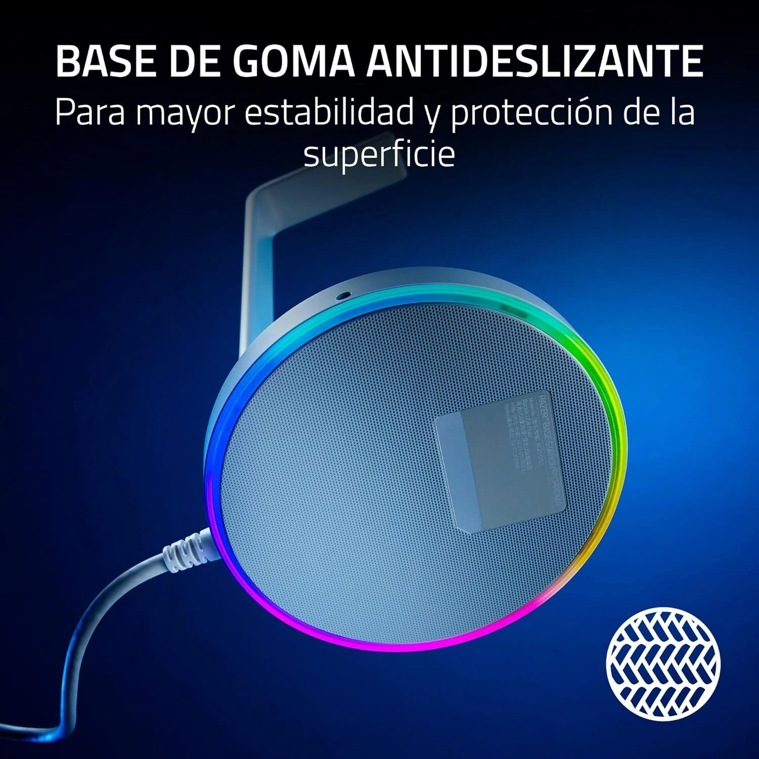 Suporte para Auscultadores Razer Base Station V2 Chroma Quartz com Hub USB - Imagem 6