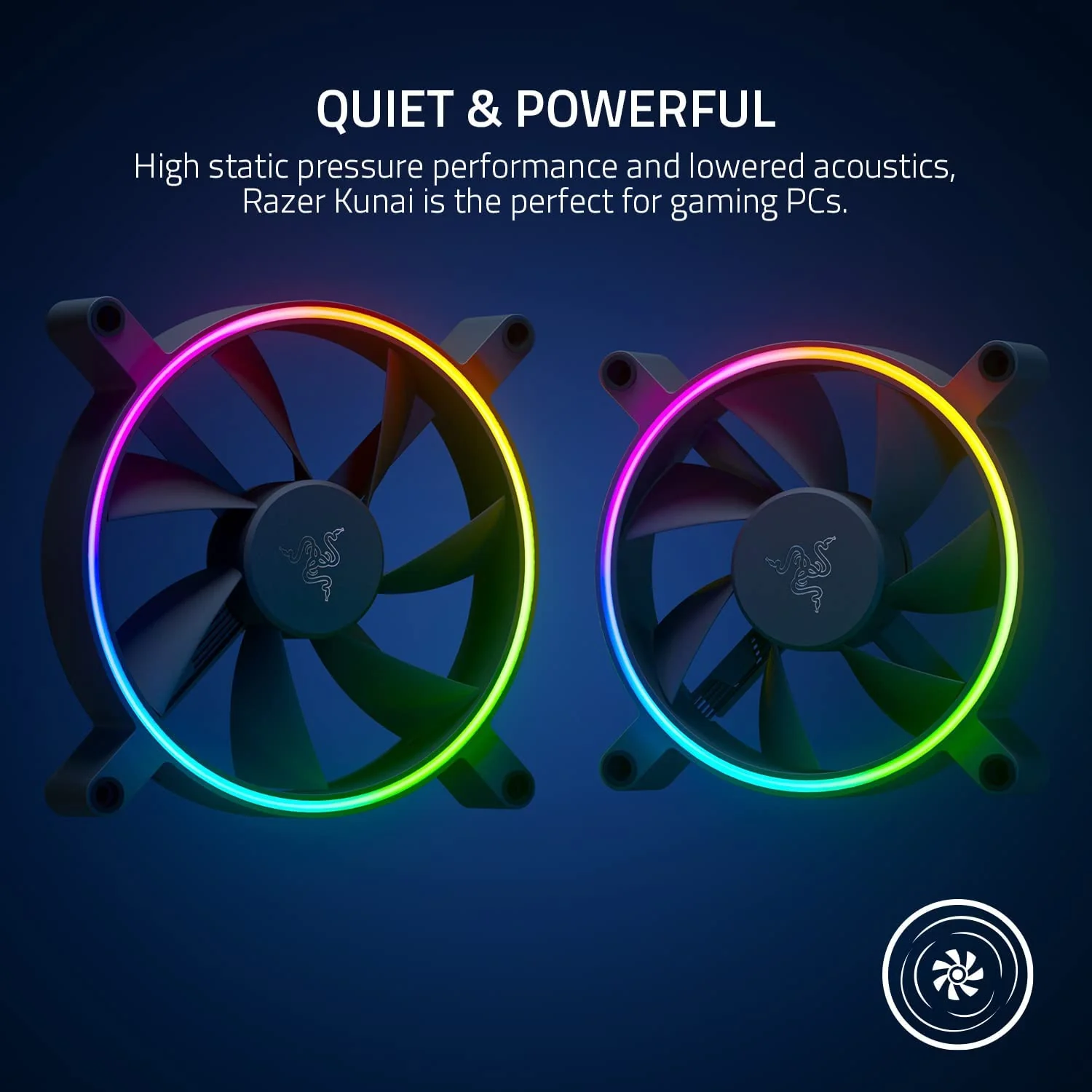 Ventoinha Gaming Razer Kunai 140mm aRGB PWM - Pack 1 Unidade - Imagem 3