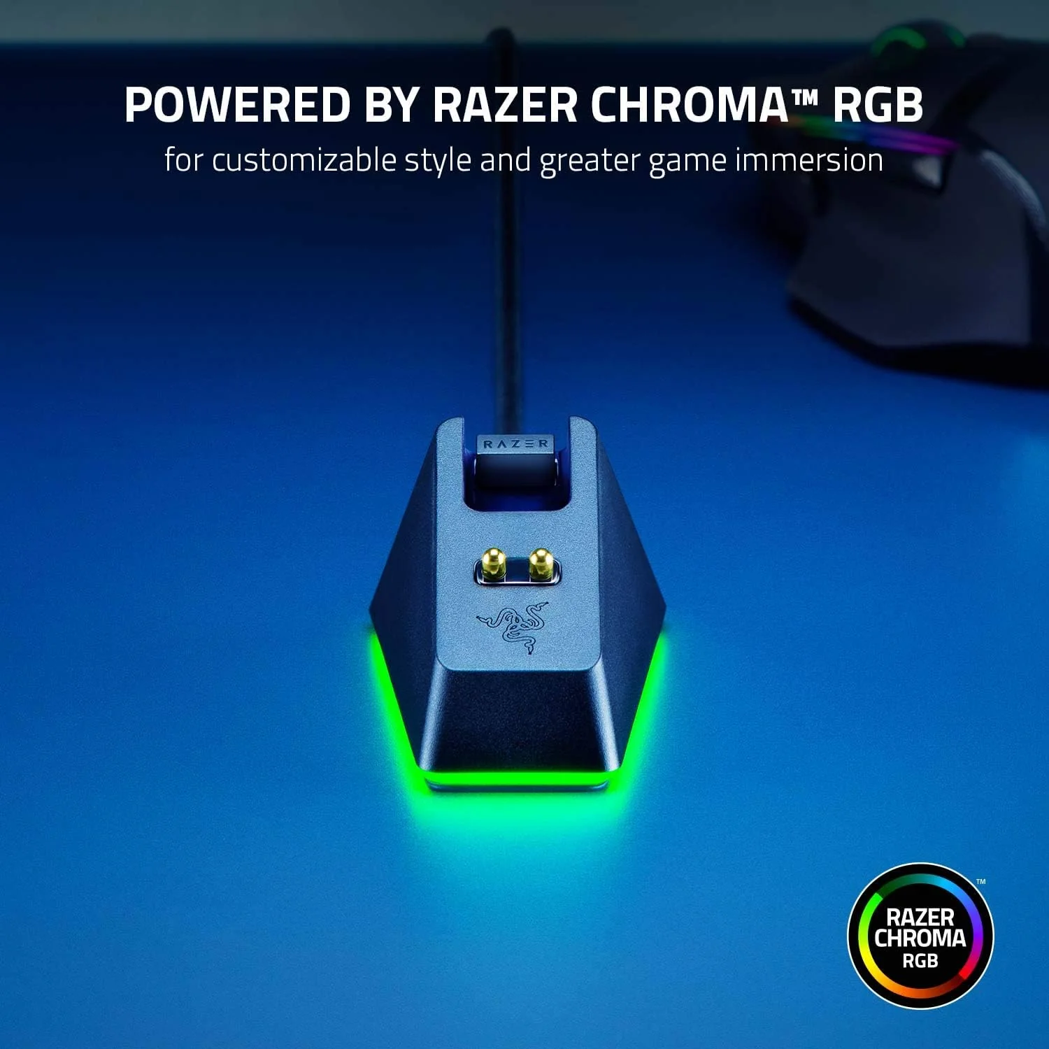 Base de Carregamento Razer Mouse Dock Chroma RGB Magnética Preto - Imagem 3