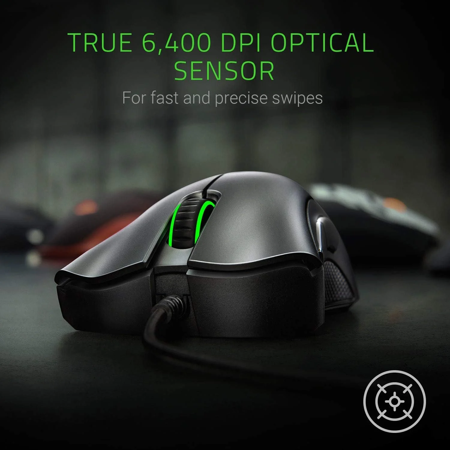 Rato Gaming Razer DeathAdder Essential Optical 6400 DPI Ergonómico Preto USB Cabo Económico - Imagem 2