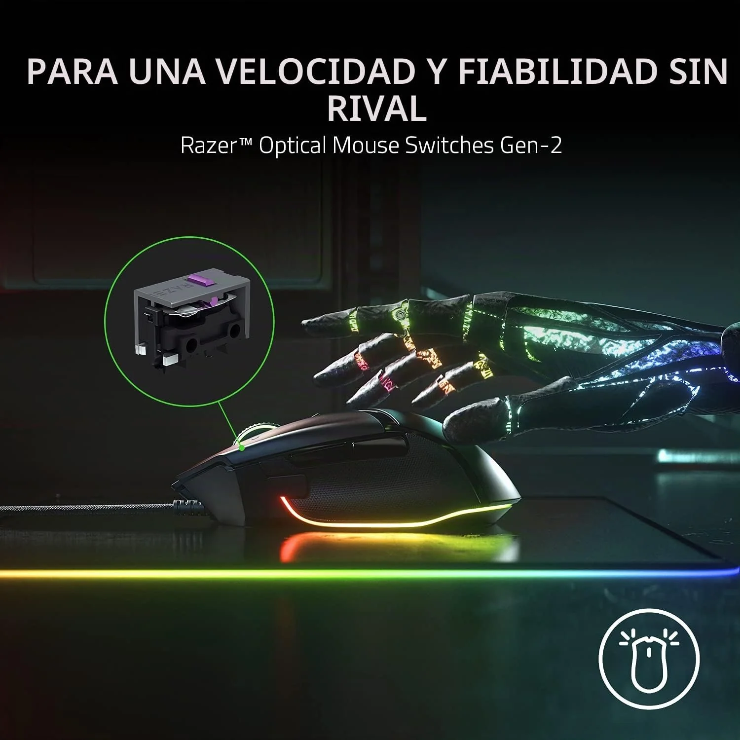 Rato Gaming Razer Basilisk V3 com Scroll Inteligente e RGB - Imagem 6