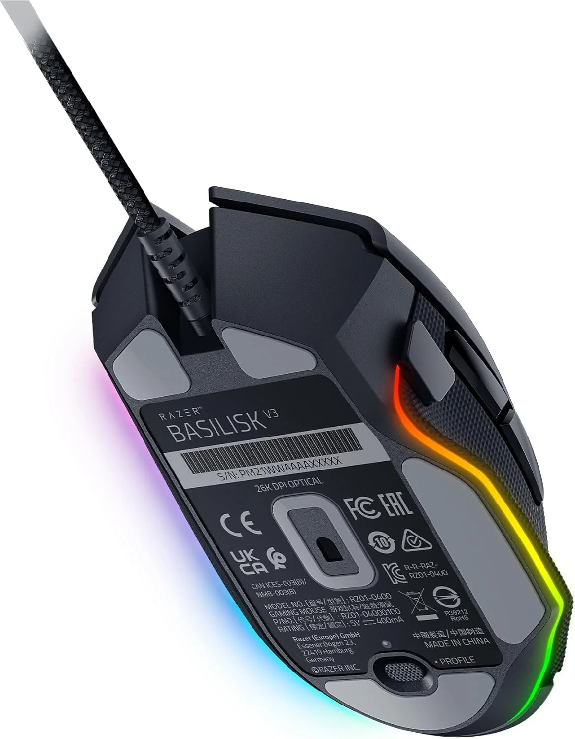 Rato Gaming Razer Basilisk V3 com Scroll Inteligente e RGB - Imagem 10