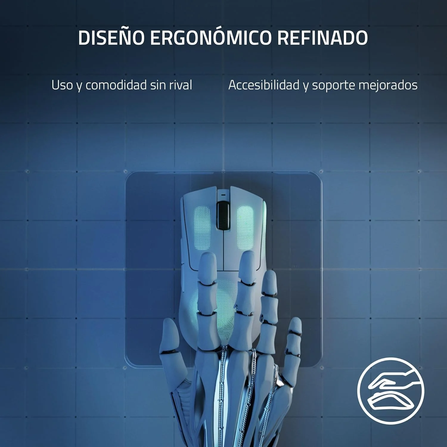 Rato Gaming Razer DeathAdder V3 Pro Wireless eSports Ultra-Leve 63g 30K DPI Focus Pro Branco - Imagem 5