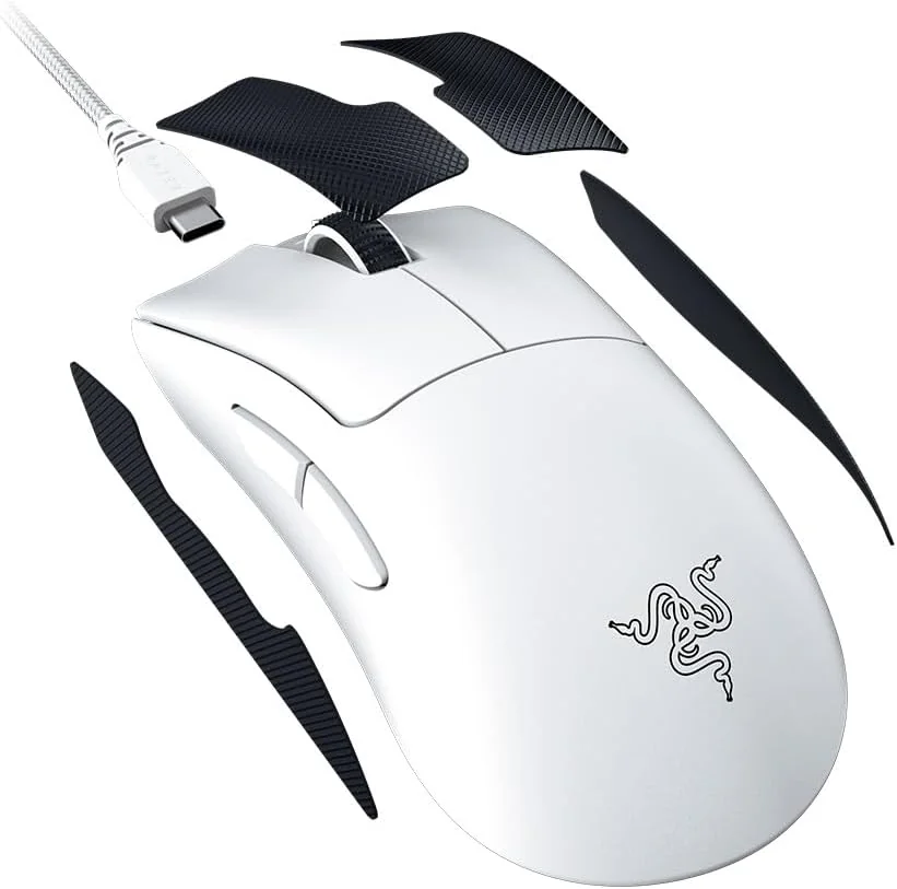 Rato Gaming Razer DeathAdder V3 Pro Wireless eSports Ultra-Leve 63g 30K DPI Focus Pro Branco - Imagem 11