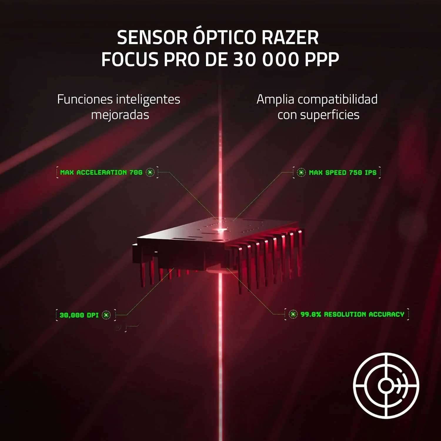 Rato Gaming Razer DeathAdder V3 Pro Wireless eSports Ultra-Leve 63g 30K DPI Focus Pro Branco - Imagem 6