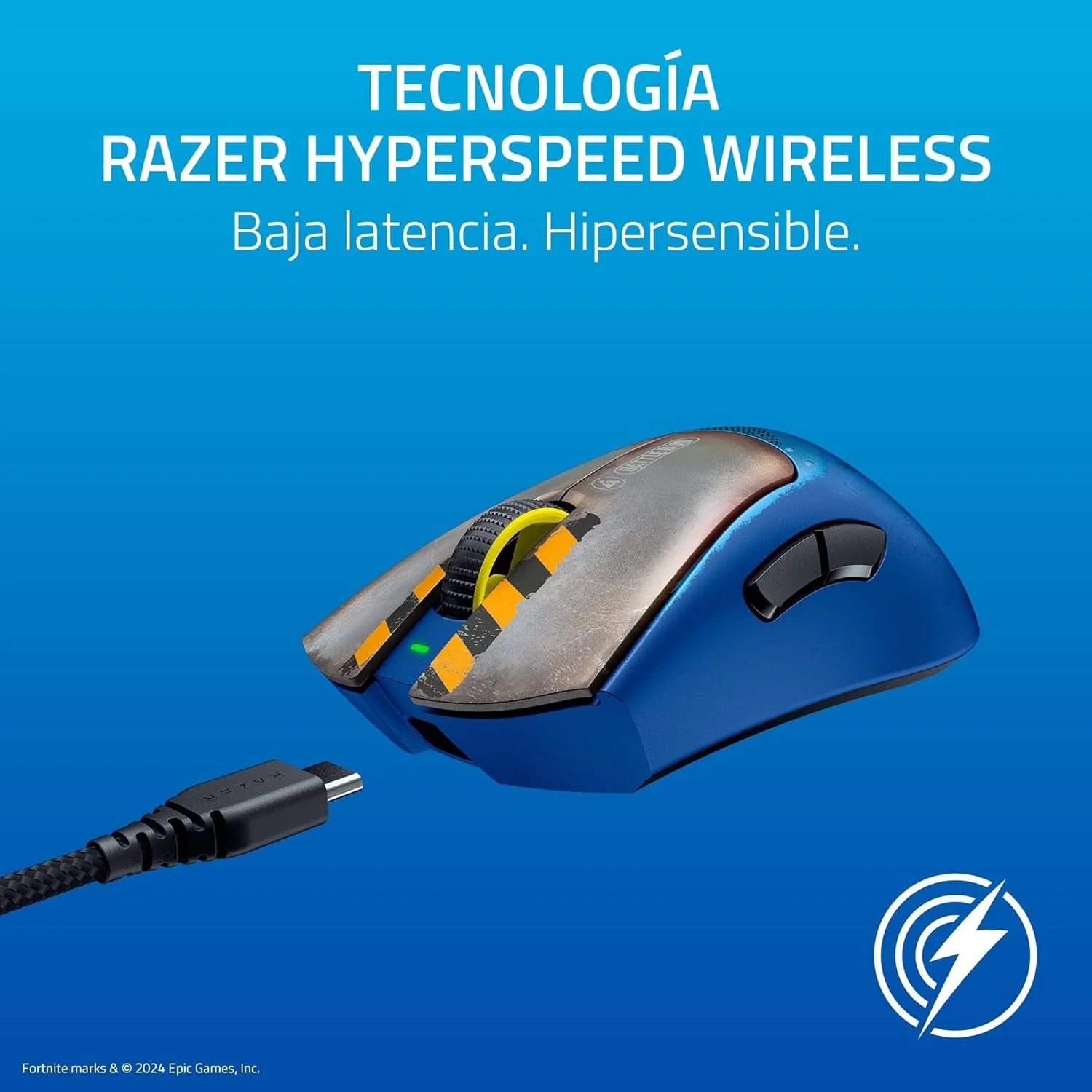 Rato gaming sem fios Razer DeathAdder V3 Pro Fortnite Edition Focus Pro 30K - Imagem 8