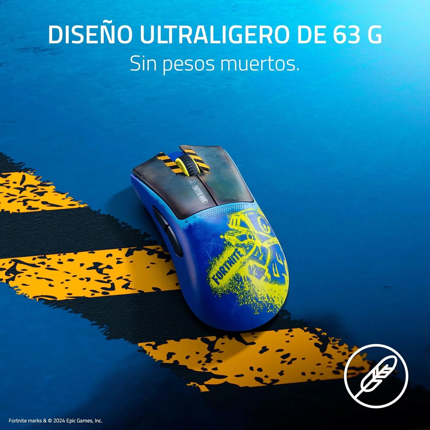 Rato gaming sem fios Razer DeathAdder V3 Pro Fortnite Edition Focus Pro 30K - Imagem 4