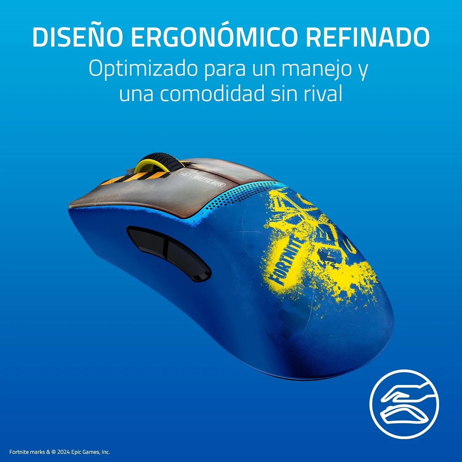 Rato gaming sem fios Razer DeathAdder V3 Pro Fortnite Edition Focus Pro 30K - Imagem 5