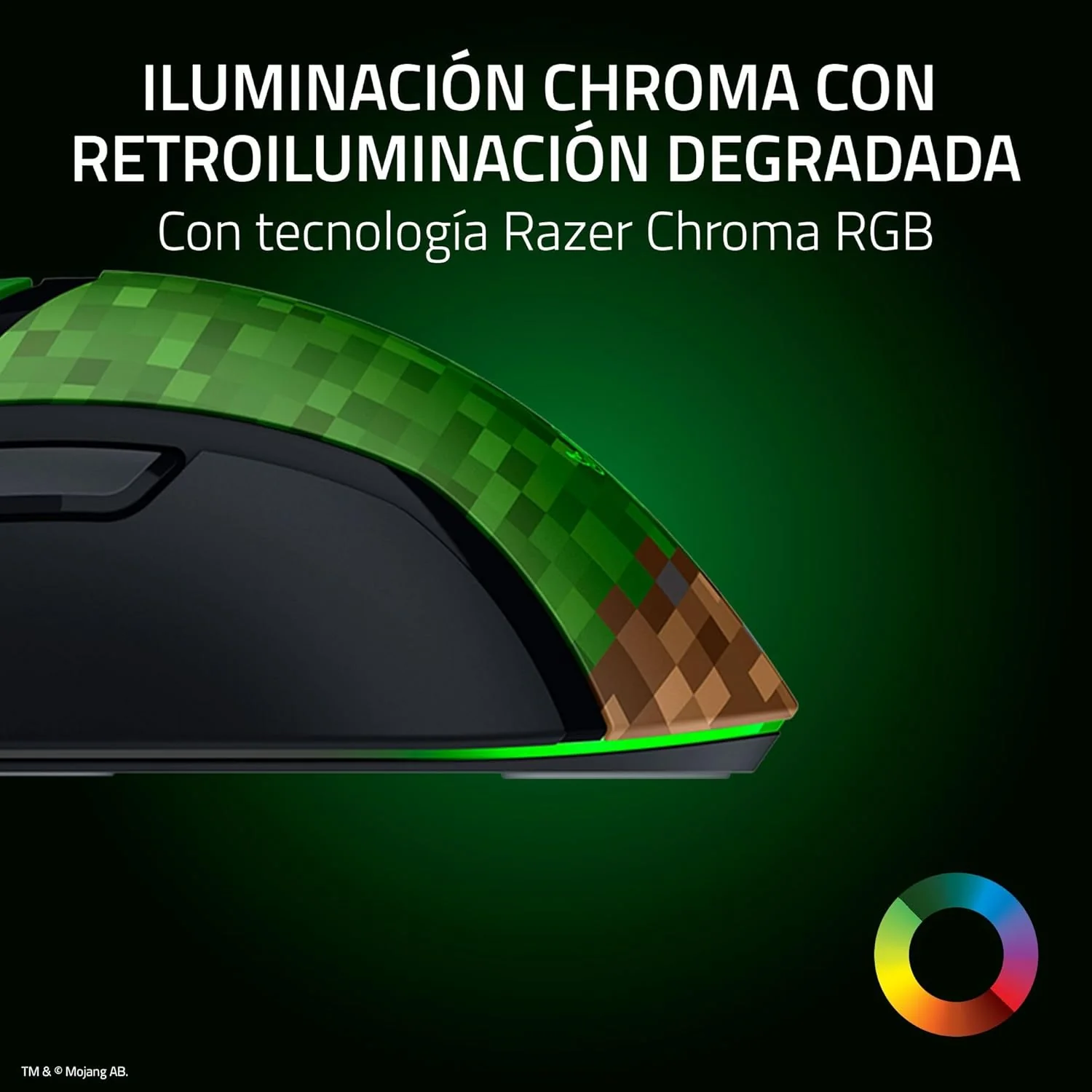 Rato Gaming com Fios Razer Cobra Minecraft Edition 8500 DPI Ótico RGB - Imagem 5