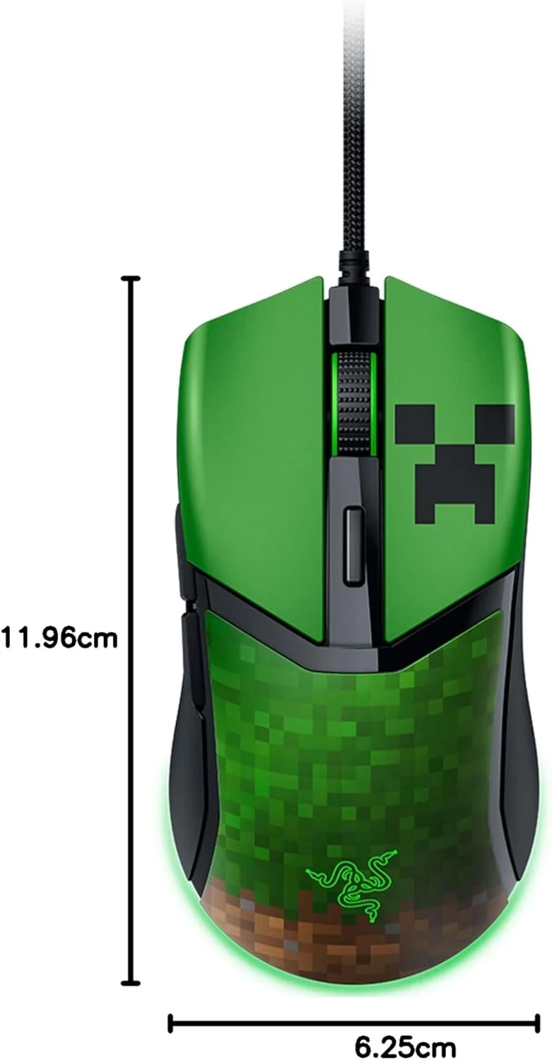Rato Gaming com Fios Razer Cobra Minecraft Edition 8500 DPI Ótico RGB - Imagem 11
